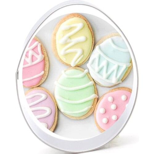 Egg Cookie Cutter Stainless Steel Biscuit Knife Baking Fruit Kitchen Tools Mold Embossing Printing