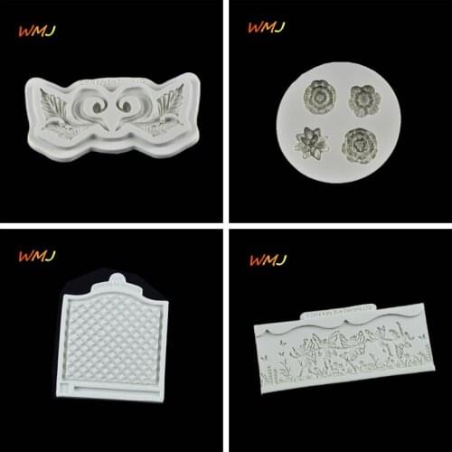 Mesh Butterfly Flower Wheat Relief Shape Silicone Mold Cake Decorating Tool Fondant Cake Lace Mold DIY Sugarcraft Cupcake Mold