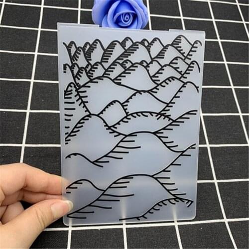 High mountain low mountain transparent plastic folding embossing board DIY handmade works background embossing mold