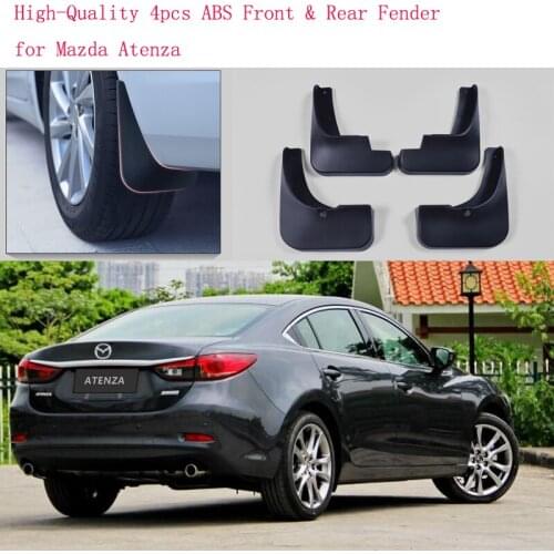 High-Quality 4pcs ABS Front & Rear Fender for Mazda Atenza Car Mud Flaps Splash Guard Mudguard Mudflaps Accessories
