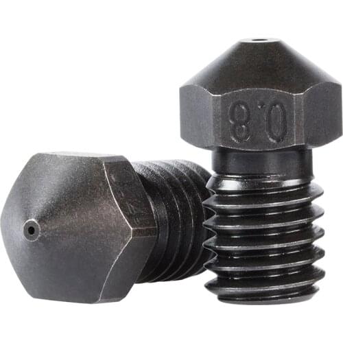 Top quality A2 Hardened Steel V6 Nozzles for printing PEI PEEK or Carbon fiber filament for E3D HOTEND