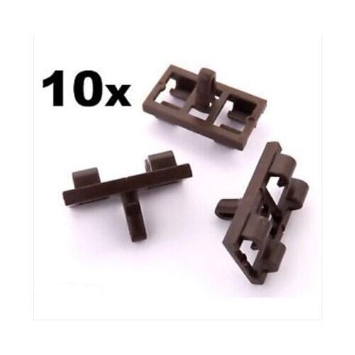 10x For BMW X5 E53 Lower Door Weatherstrip Rubber Seal Clips- Brown