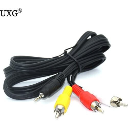 1.2M 2.5mm Jack Plug Male to 3 RCA Adapter High Quality 2.5 to RCA Male Audio Video AV Cable Wire Cord