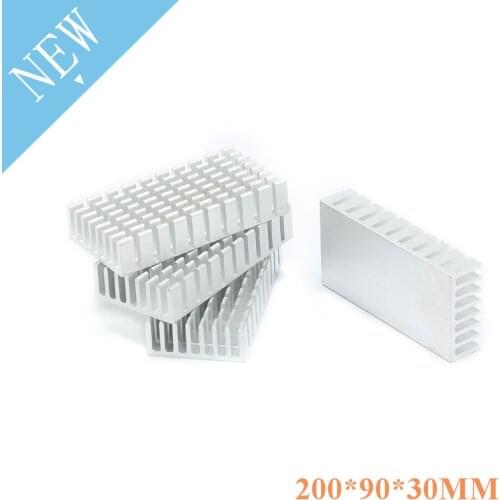 1 pc 200*90*30mm Heatsink Cooling Fin Radiator Cooler Aluminum Heat Sink for LED, Power IC Transistor, Module PBC 200X90X30mm