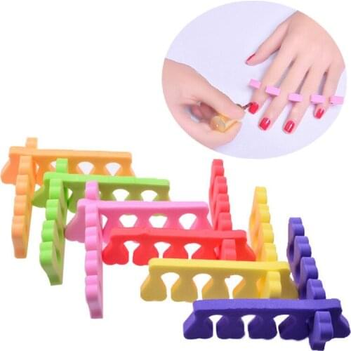 10Pcs Nail Art Toes Separator Soft Foam Sponge Toe Dividers Popular Finger Separator Nail Art Manicure Pedicure Nail Gel Tools