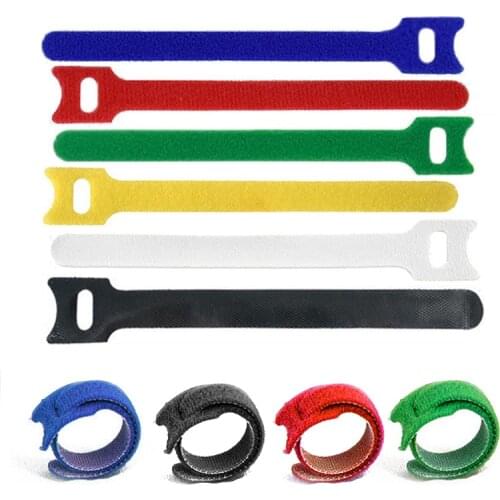 100PCS/Set Candy Color Data Cable Tie Nylon Hook Loop Cable Wiring Harness Cable Fastener Marker Straps Power Wire Management