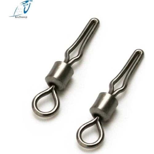 200 Pieces/lot Swivel with Side Line Clip Fishing Tackle Fishhooks Fishing Connector Fishing Swivels With Snap Connector