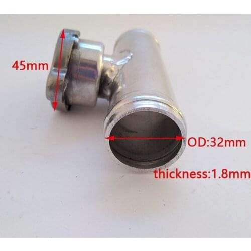 Aluminum In-Line Radiator Hose Connector fill Filler Neck/ Cap 32mm 1-1/4" o.d
