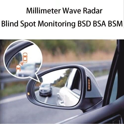 Car Blind Spot Mirror Radar Detection System BSD BSA BSM Microwave Blind Spot Monitoring Detectors with Alarm and LED Assi
