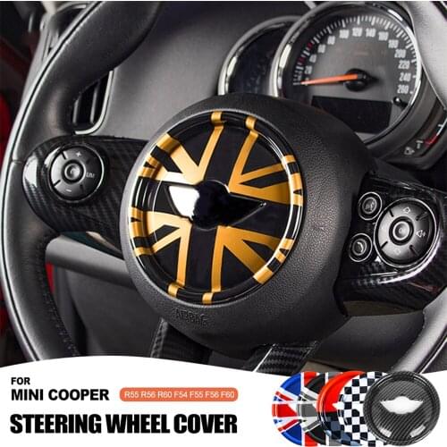 Steering Wheel Center Panel Car Sticker Metal Decal Cover Stickers for MINI One Countryman F54 F55 F56 F60 F57 R55 R56 R57 R60