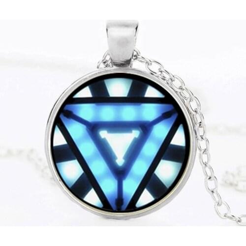 1 lucky Heart Time Super Movie Hero sign chain pendant Necklace Gathering Energy Captain Shield gift Necklace Jewelry
