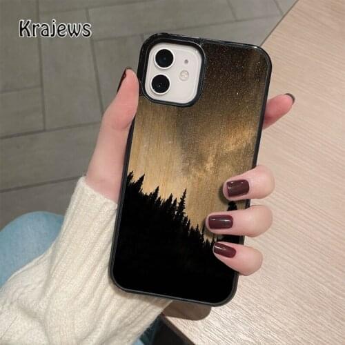 Krajews Forest Print wooden pattern coque Phone Case for iPhone 12 mini 5 6S 7 8 PLUS X XS XR 11 PRO MAX SE 2020 Cover Shell