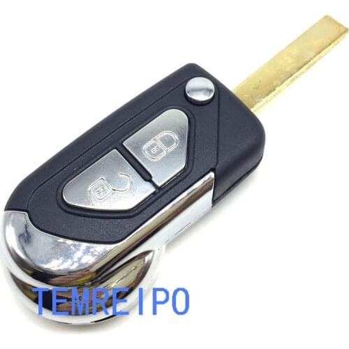 Flip key case for peugeot car 107 207 307 folding remote key blank HU83 blade VA2 blade DS key