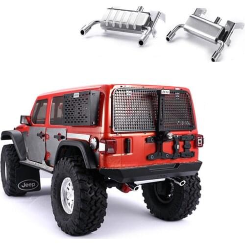 DJ AXIAL SCX10 III Double Outlet Metal Simulation Fuel Tank Exhaust Pipe Wrangler Mango RC Car Upgrade Accessories Parts