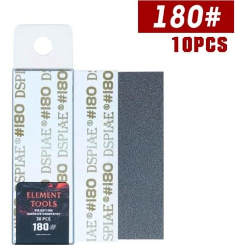 DSPIAE 10Pcs Wsp Element Tools Die-Cutting Adhesive Sandpaper 75*25mm Adhesives Sealers Sandpaper For Home Improvement New