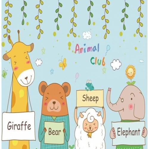 Photo wallpaper Cute little children children room background wall mural kindergarten nursery custom wallpaper