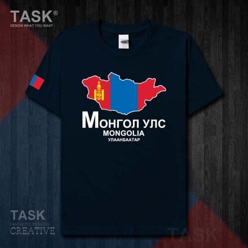 Mongolia national team Ulaanbaatar mens t shirt new Short Sleeve T-shirt mens casual sports top cotton country map Fashion 50