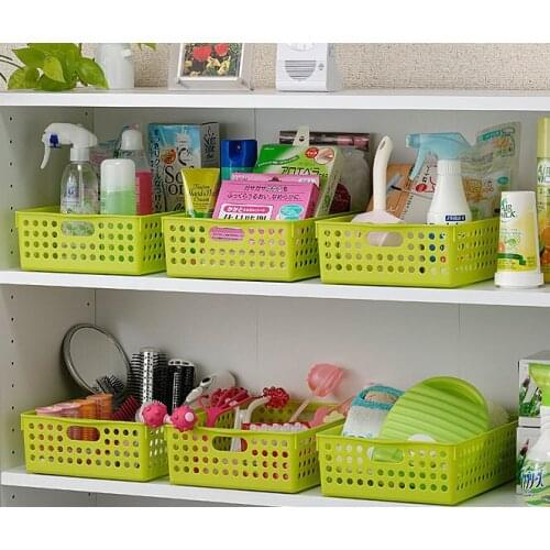 2pcs/lot) plastic finishing basket bathroom storage basket desktop storage box 4573