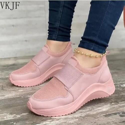 Women Sneakers Platform 2021 Summer Womens Vulcanized Shoes Solid Color Casual Female Flats Sneaker Mesh Ladies Sports Shoes