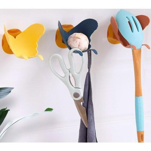 Butterfly Soap Box Seamless Wall-Mounted Soap Holder Drainage Storage Rack Self Adhesive Hole-Free Sponge Dish Multifunctional