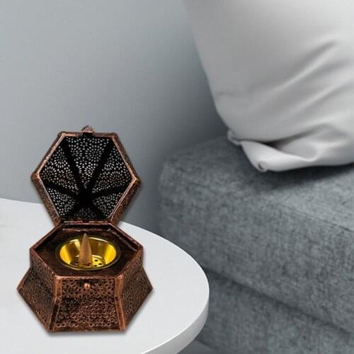 Middle East Candle Holder Home Decoration Ornaments Vintage Metal Incense Cones Holder Incense Burner Stove Vaper Ramadan Gift