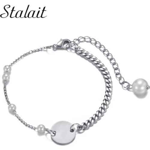 Pendant Pearl Bracelets Silver Color Cuban Link Bracelet Chrams For Bracelet Women Accesories Luxury Jewelry New Arrival