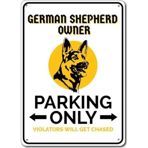 German Shepherd Gift Metal Tin Sign Metal Sign,Shepherd Owner Parking Sign, Dog Lover Gift, Dog Owner Sign, German Shepherd Sign