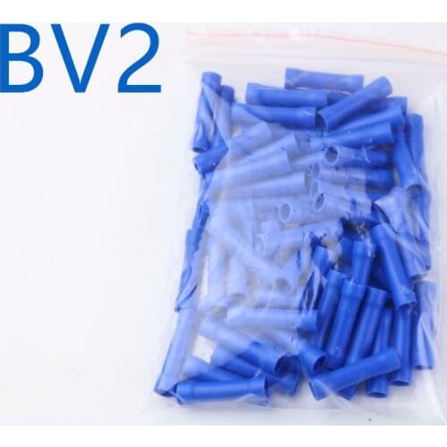 BV2.5 Full Insulating Wire Connector cable Wire Splice Terminals Crimp Electrical Fully Insulation BV2 BV