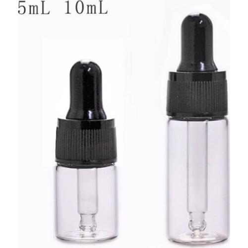 Clear Glass Dropper Bottle, 10ml serum Vial, 5ml Cosmetic Packaging, Sample Display Container F20172211