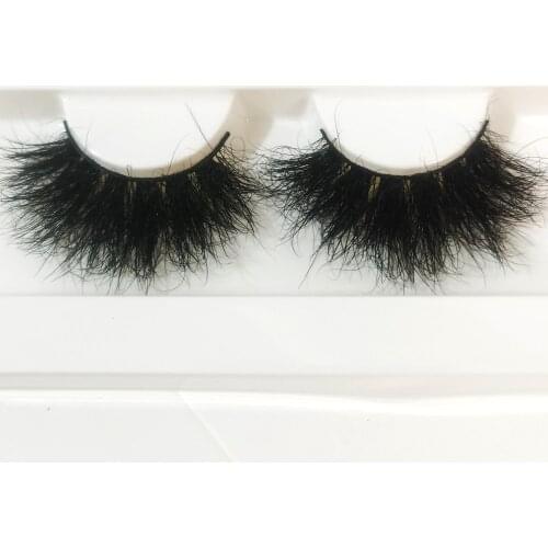 NEW 1pair Mink Eyelashes 25mm Lashes Fluffy Messy 3D False Eyelashes Dramatic Long Natural Lashes Wholesale Makeup Mink Lashes