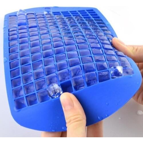 160Grids Ice Cube Tray Silicone Fruit Ice Cube Maker DIY Creative Small Ice Cube Mold Square Shape Kitchen Tools Accessories