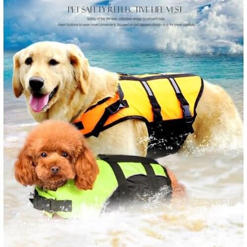 Pet Dog Life Jacket Safety Vest Surfing Swimming Clothes Summer Vacation Oxford Breathable French Bulldog