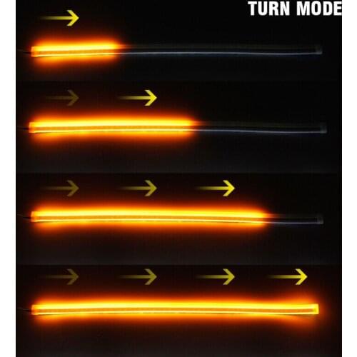 Angel Eye LED Strip Car Daytime Running Light Flexible Headlight Indicator Running Water