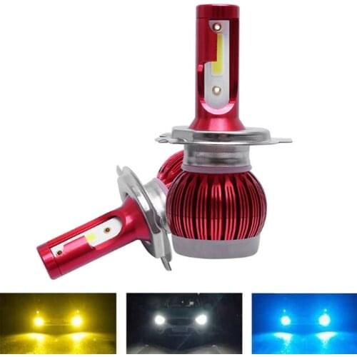 LED Mini Car Headlight H4 H7 H1 9005 9006 H11 3000K 6000K Auto Car Headlamp Bulbs 72W 12V 12000LM Car Styling led automotivo