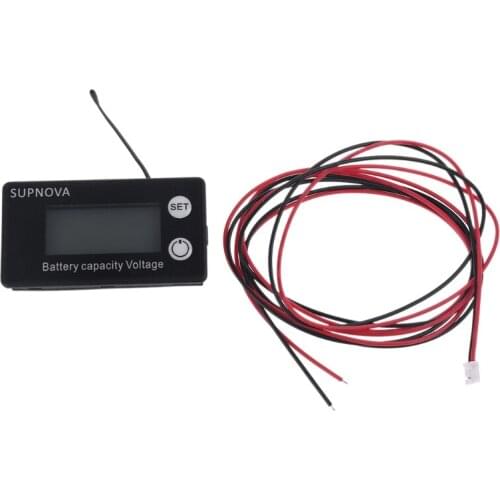 50LB 1meter Lead cable DC 10-100V Battery Capacity Indicator Lead Acid Lithium LiFePO4 Voltmeter Voltage Panel Meter Tester