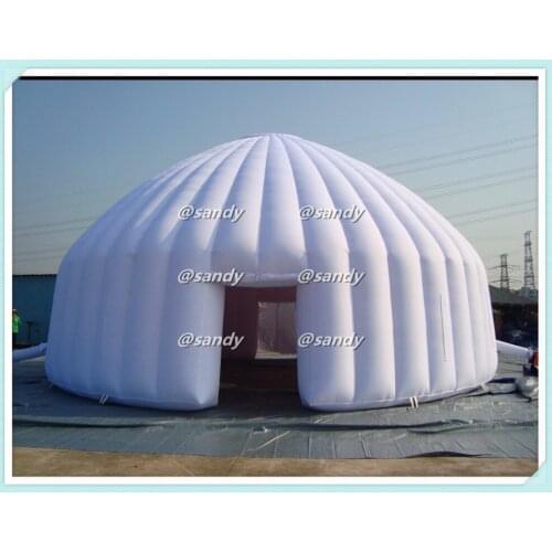 Free air ship to door,white large inflatable snow igloo dome camping tent,giant outdoor marquee