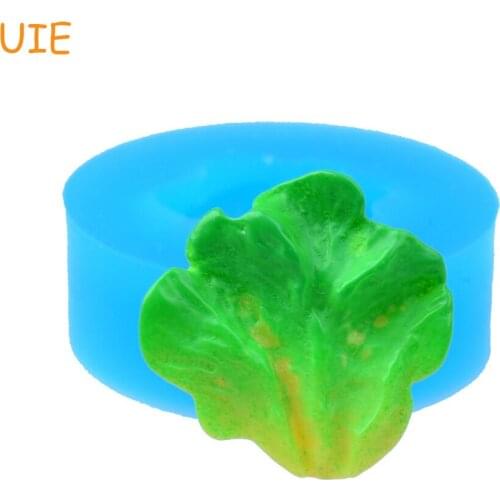 VYL007U 17.5mm Green Spinach Flexible Silicone Mold - Vegetable Mold Sugarcraft, Fondant, Scrapbooking, Gum Paste, Resin, Candy