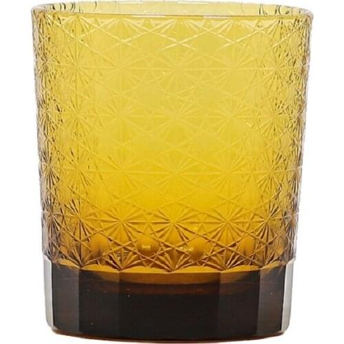 Japanese Edo Kiriko Drinking Glass Old Fashioned Crystal Whisky Cup For Scotch-Bourbon With Hand Cut Design Cocktail Glass