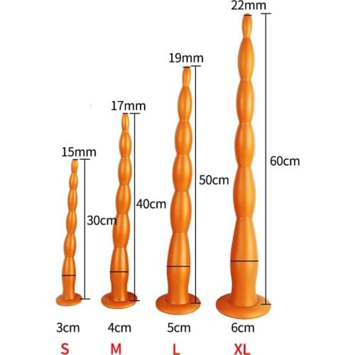 Liquid Silicone Super Long Anal Dildo Butt Plug with Sucker Anus Dilator Masturbation Adults Sex Toys for Women Sm Anal Products