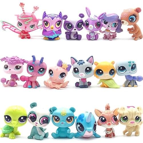 Pet shop Collection Figure Collie Dog unicorn Cat Squirrel Rabbit Tiger Animals Cute Kid Toys Figure Gift