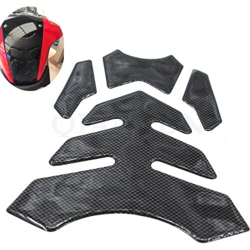 1 PCS Carbon Fiber Tank Pad Tankpad Rubber Protector Sticker For Honda Suzuki Kawasaki Yamaha VTX Motorcycle Universal