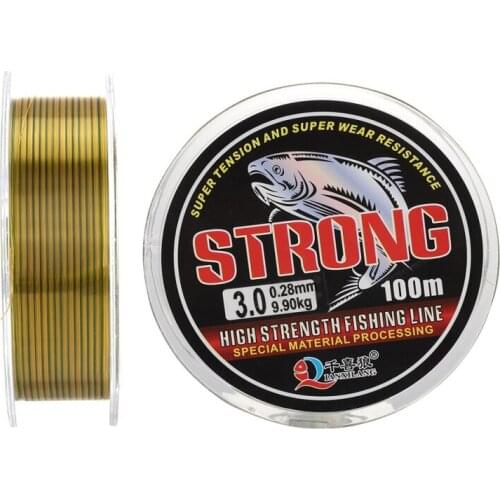 100/200/300M Nylon Fishing Line Coated Monofilament Leader Line Super Strong Fishing Wire Mainline Accessories