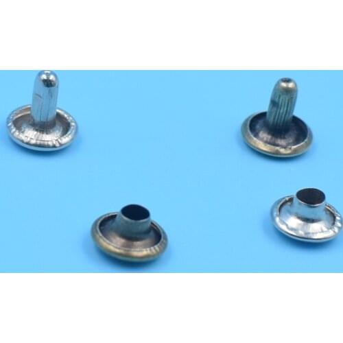 100sets 8mm double side cap silver/bronze close rivets stud sewing bags bulk clothing accessories rhinestone nails for DIY Craft