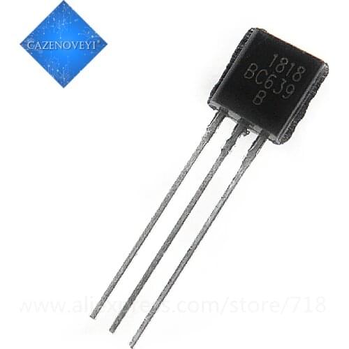 100pcs/lot BC639 BC640 BC546B BC547B BC548B BC556B BC557B BC558B BC559B in-line triode transistor TO-92 0.1A In Stock