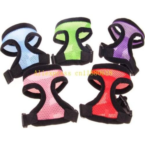 100pcs/lot Nylon Pet Mesh dog Harness Strap Vest Collar Dog leads Puppy Comfort Harness Cloth For Dog pet S/M/L/XL size