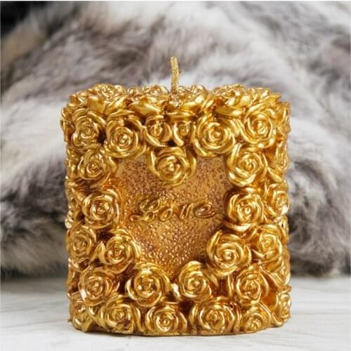 3D Rose Lovely Candle Mold Wedding Silicone Candle Mould Decorating Silicone Mol