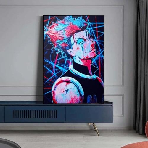 Abstract Anime Canvas Painting Hunter Hisoka Morow Prints and Posters Cuadros Wall Art Pictures for Living Room Home Decoration