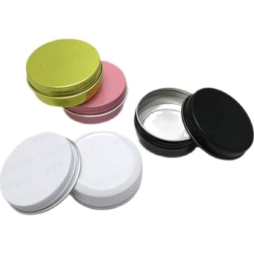 30pcs/lot 1oz 30ml Aluminum Cream Jar Tin Candel Jars Containers Nail Derocation Crafts Pot Refillable Bottle With Screw Lid