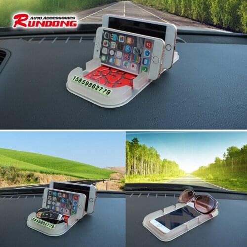 Run East three-card groove with nightlight anti-skid pad car temporary parking card perfume placement anti-skid pad r-1029k