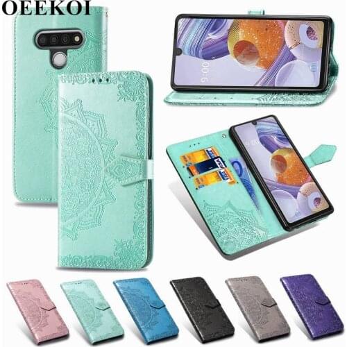 OEEKOL Datura Flower Flip Cover PU Leather Wallet Case for LG Stylo 6